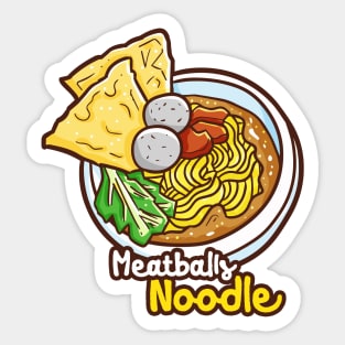 Meatballs Noodle Sticker